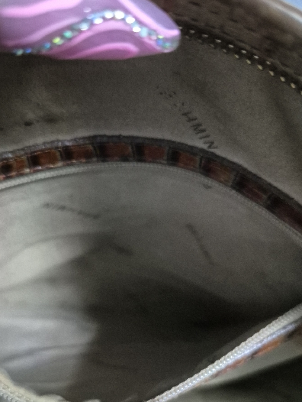 Brahmin Brown Croc-Embossed Leather Tote - Picture 6 of 7
